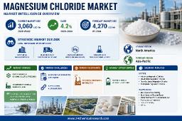 Global Magnesium Chloride Market to Reach USD 4,270 Million by 2034 from USD 3,060 Million in 2026 at 4.2% CAGR