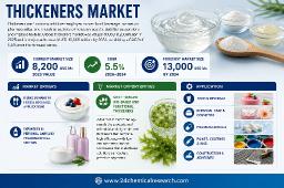Thickeners Market: North America Leads at 55% Share, Europe & China Account for 41%, Asia-Pacific Fastest Growing