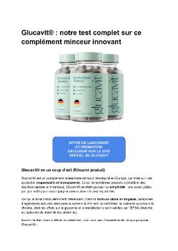 Glucavit près de moi : Un Pas Vers une Meilleure Santé Métabolique et Cardiovasculaire
